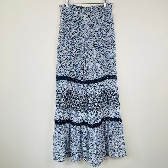 Alexis Lizbeth Wide-Leg Embroidered Crochet floral Pants size XL - Picture 8 of 8